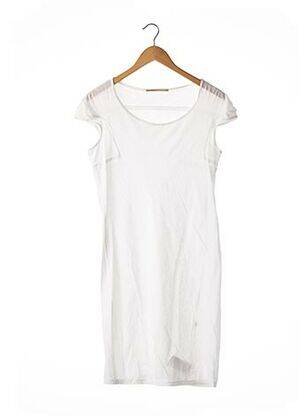 Robe courte manches courtes manches courtes blanc MARITHE & FRANCOIS GIRBAUD femme