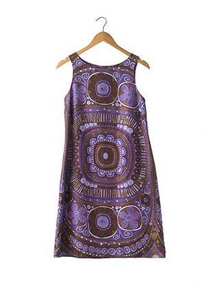 Robe mi-longue imprimé fantaisie sans manche violet P.A.R.O.S.H. femme