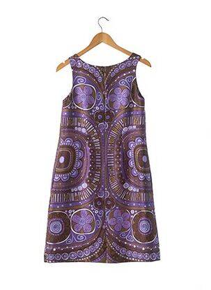 Robe mi-longue imprimé fantaisie sans manche violet P.A.R.O.S.H. femme