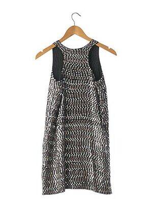 Robe courte sans manche sans manche gris DINO E LUCIA femme