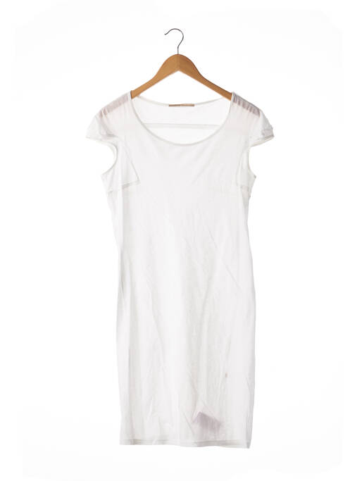 Robe courte manches courtes manches courtes blanc MARITHE & FRANCOIS GIRBAUD femme