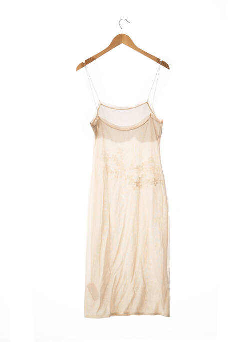 Robe mi-longue beige SANS MARQUE pour femme