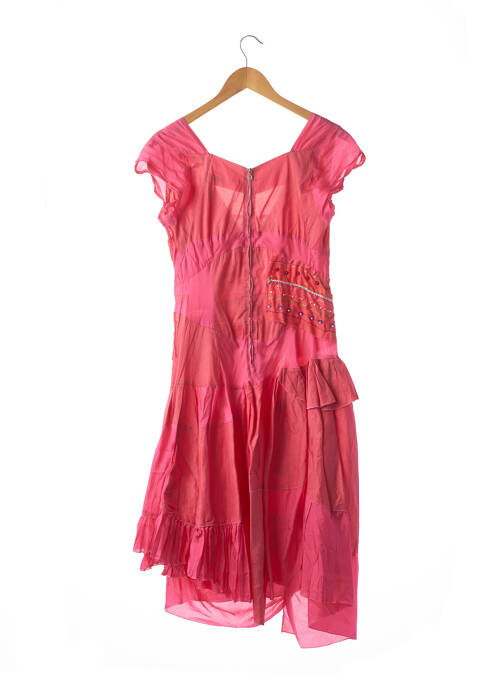 Robe mi-longue rose MARITHE & FRANCOIS GIRBAUD femme