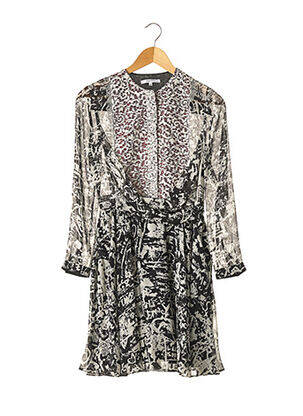 Robe courte manches longues manches longues noir CARVEN femme
