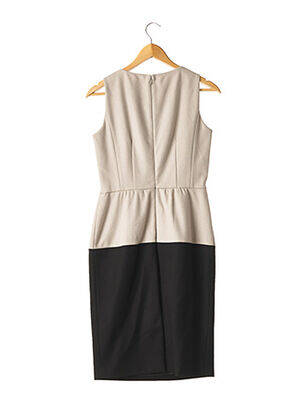 Robe mi-longue sans manche sans manche beige PAULE KA femme