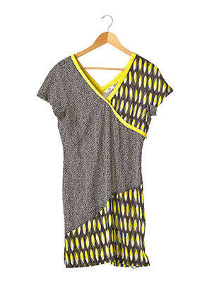 Robe courte manches courtes manches courtes jaune CERRUTI 1881 femme