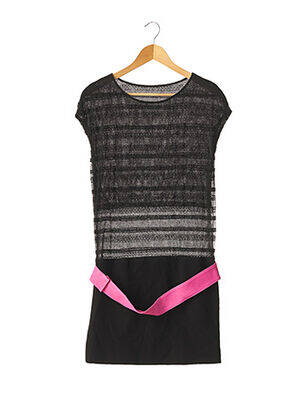 Robe courte manches courtes manches courtes noir JAY AHR femme