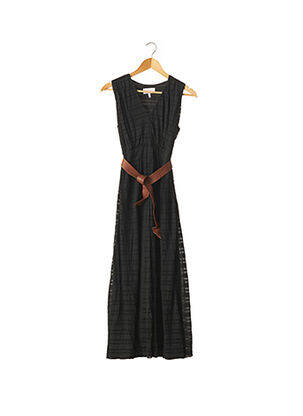 Robe mi-longue sans manche sans manche noir ADAM femme