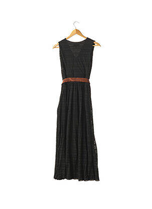 Robe mi-longue sans manche sans manche noir ADAM femme