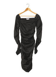 Robe mi-longue manches longues manches longues noir SOPHIE SITBON femme