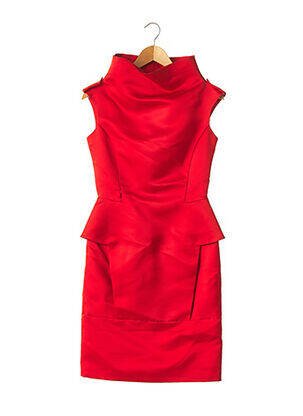 Robe mi-longue manches courtes manches courtes rouge COSTUME NATIONAL femme