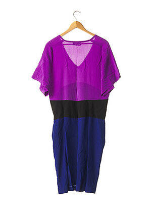 Robe mi-longue coupe fluide manches 3/4 violet SONIA RYKIEL femme