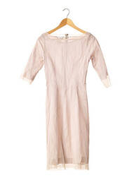 Robe mi-longue manches 3/4 manches 3/4 rose STELLA CADENTE femme