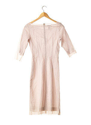 Robe mi-longue manches 3/4 manches 3/4 rose STELLA CADENTE femme