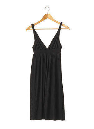 Robe mi-longue col v fines bretelles noir TUFI DUEK femme