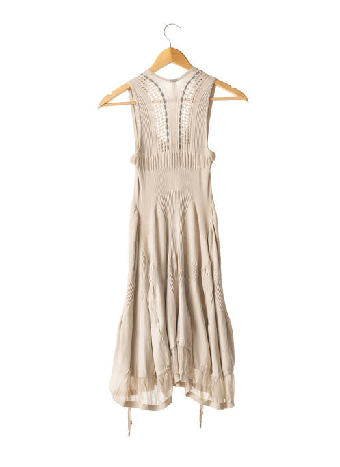 Robe mi-longue sans manche sans manche beige HIGH femme