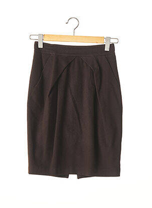 Jupe mi-longue taille normale marron PAULE KA femme