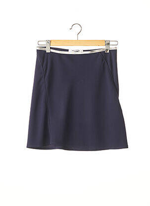 Jupe courte coupe droite bleu PACO RABANNE femme