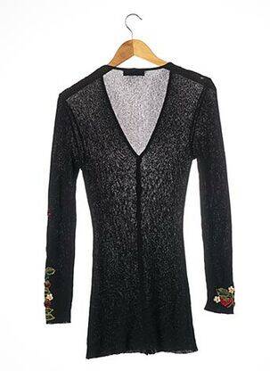 Gilet manches longues coupe cintrée noir OPPIO JEANS femme