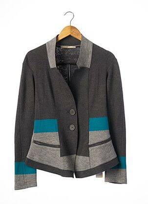 Veste chic col v gris MARITHE & FRANCOIS GIRBAUD femme