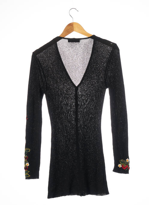 Gilet manches longues noir OPPIO JEANS pour femme