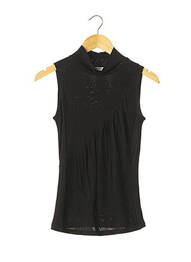 Débardeur stretch sans manche noir UNGARO FUCHSIA femme