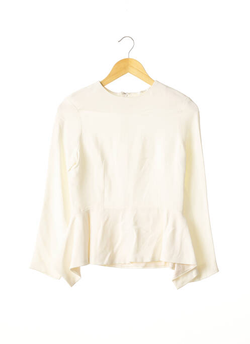 Top coupe cintrée manches longues beige PAULE KA femme