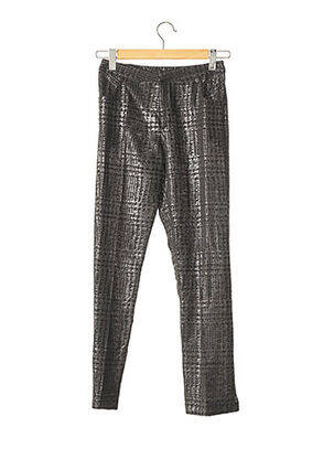 Pantalon droit taille à pinces taille haute gris JEAN MARC LOTHON femme