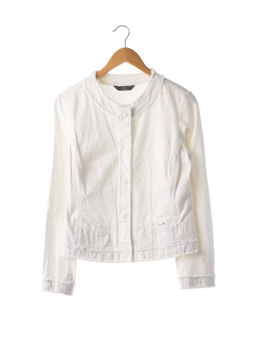 Veste casual col rond blanc DISMERO femme