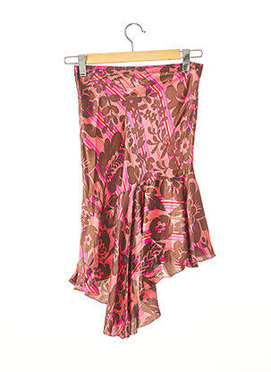 Jupe courte taille haute orange REGINA RUBENS femme
