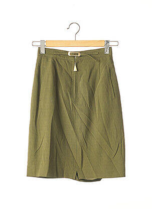 Jupe mi-longue stretch vert DINO VALIANO femme