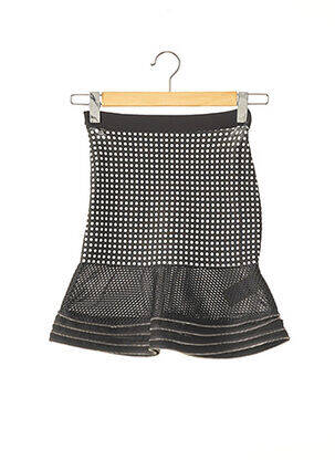 Jupe courte taille haute noir SANS MARQUE femme
