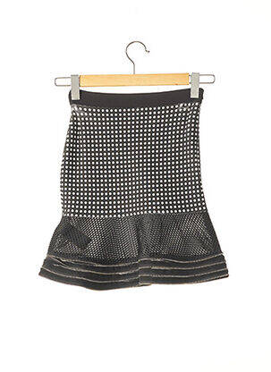 Jupe courte taille haute noir SANS MARQUE femme