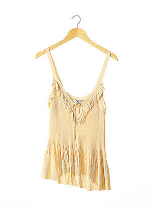 Top stretch fines bretelles beige LIL POUR L'AUTRE femme