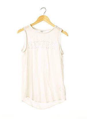 Top tissage crêpe sans manche blanc MANOUSH femme