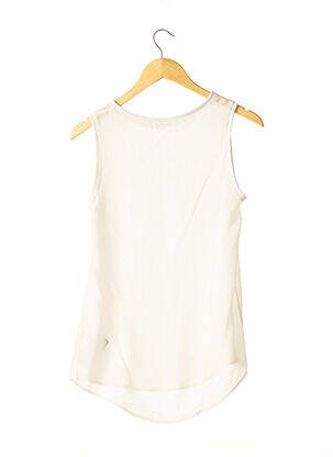 Top tissage crêpe sans manche blanc MANOUSH femme