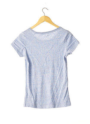 T-shirt imprimé fantaisie manches courtes bleu LUCKY MUM femme
