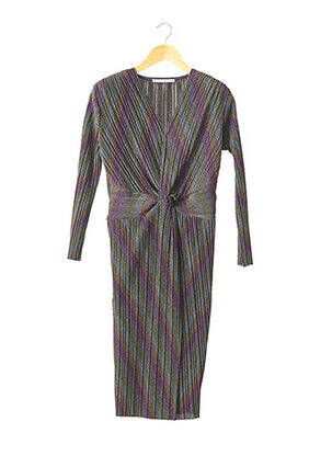 Robe mi-longue manches longues manches longues violet UTERQÜE femme