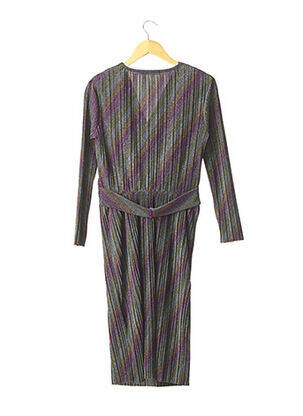 Robe mi-longue manches longues manches longues violet UTERQÜE femme