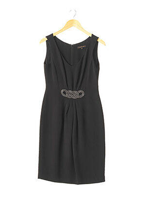 Robe mi-longue sans manche sans manche noir APOSTROPHE femme