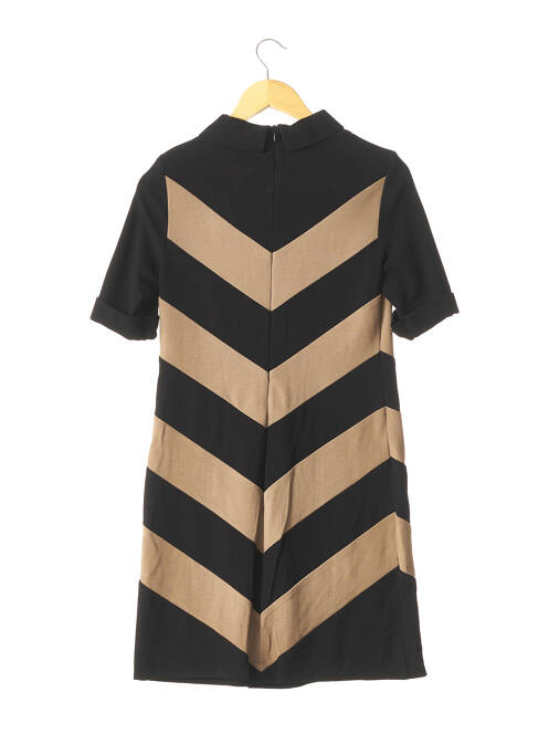 Robe mi-longue tissage crêpe noir I BLUES femme