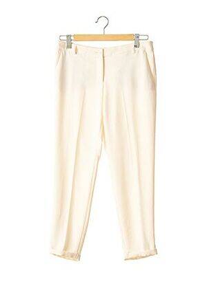 Pantalon droit stretch taille haute beige PABLO femme