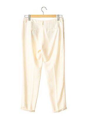 Pantalon droit stretch taille haute beige PABLO femme