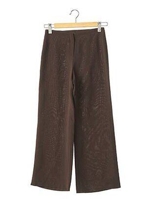 Pantalon 7/8 taille haute taille haute marron MAUD DEFOSSEZ femme