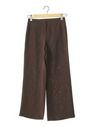 Pantalon 7/8 taille haute taille haute marron MAUD DEFOSSEZ femme