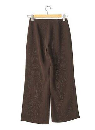 Pantalon 7/8 taille haute taille haute marron MAUD DEFOSSEZ femme