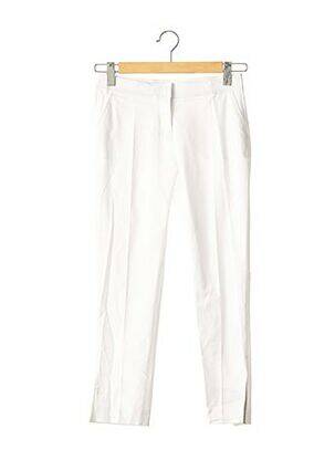 Pantalon 7/8 taille haute taille haute blanc GEORGES RECH femme