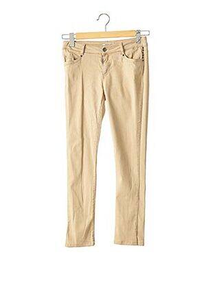 Pantalon 7/8 stretch taille basse beige MAX & MOI femme