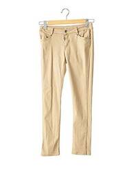 Pantalon 7/8 stretch taille basse beige MAX & MOI femme