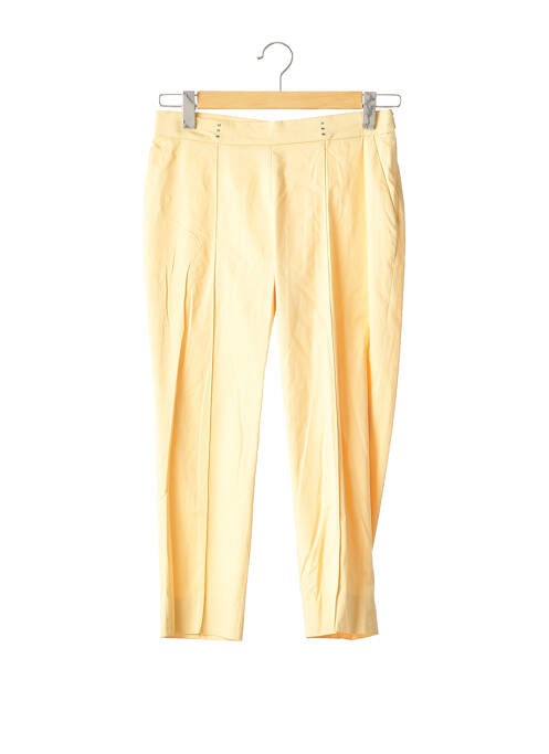 Pantalon 7/8 taille haute taille haute jaune GEORGES RECH femme